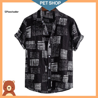Sp Casual Camisa Fina Confortável Botões Fechamento Fino