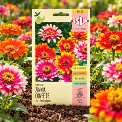 Sementes Zinia Confete