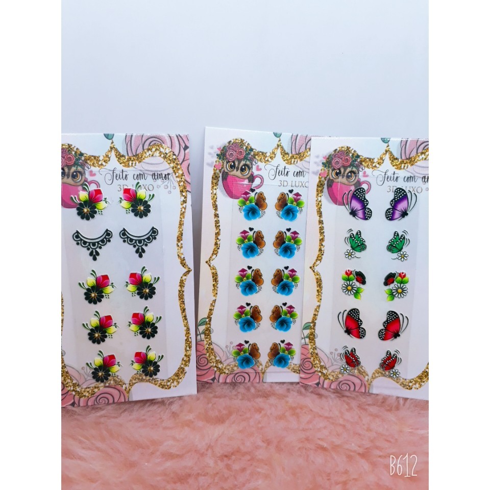 Adesivos para unhas 3d - 1 cartelinha — imagem 2 de 2