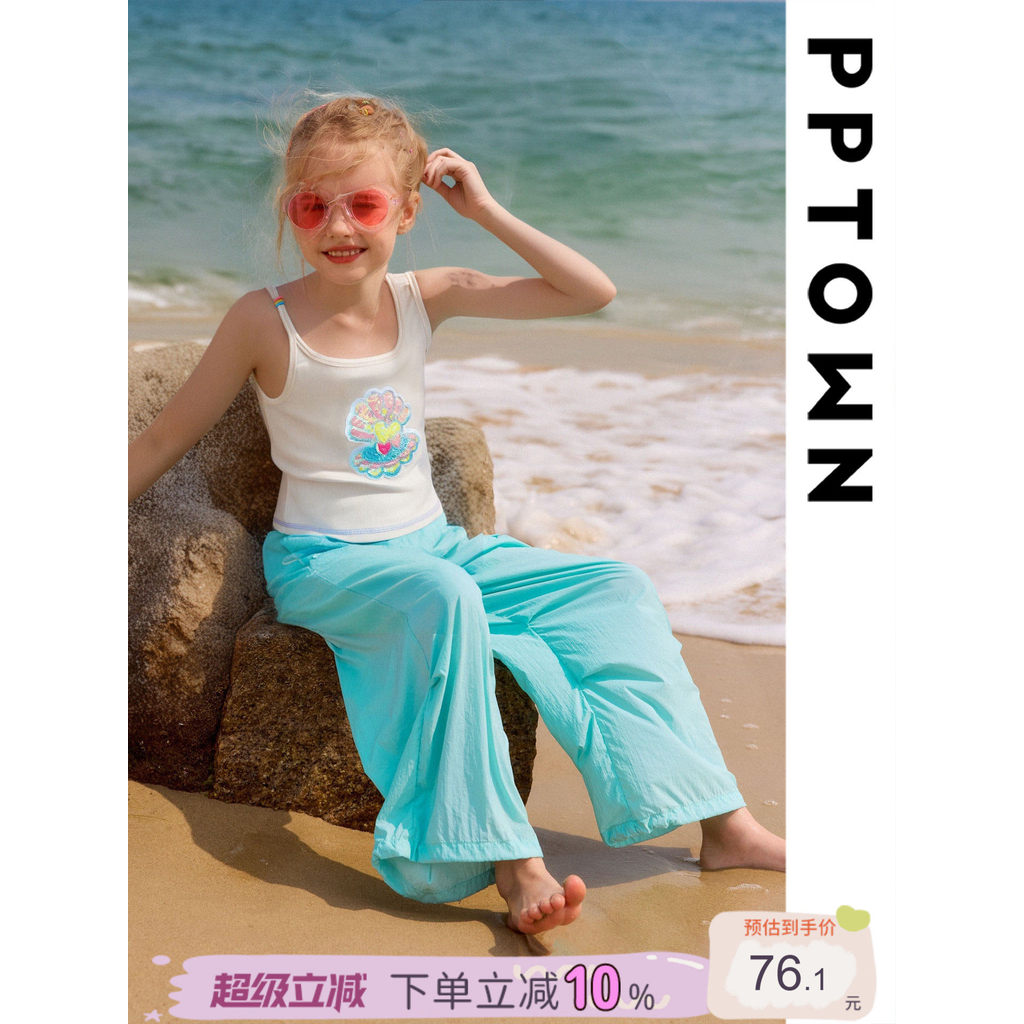 Meninas sem mangas colete verão estilo fino 2026 novo estilo crianças impresso camiseta exterior Wear meninas Super agra