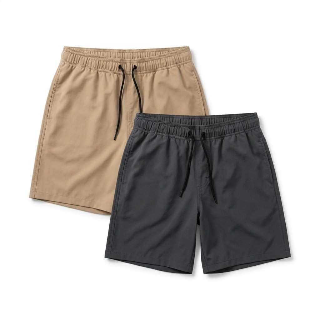 Kit 2 Bermudas Masculinas Tactel com Elastano Shorts Esportivo Academia Praia Corrida Confortável