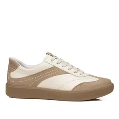 Tênis Casual Pegada Feminino em Couro Milk 210802-10