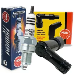 Vela Iridium + Cachimbo Ybr 125 / Xtz 125 / Factor 125 Ngk