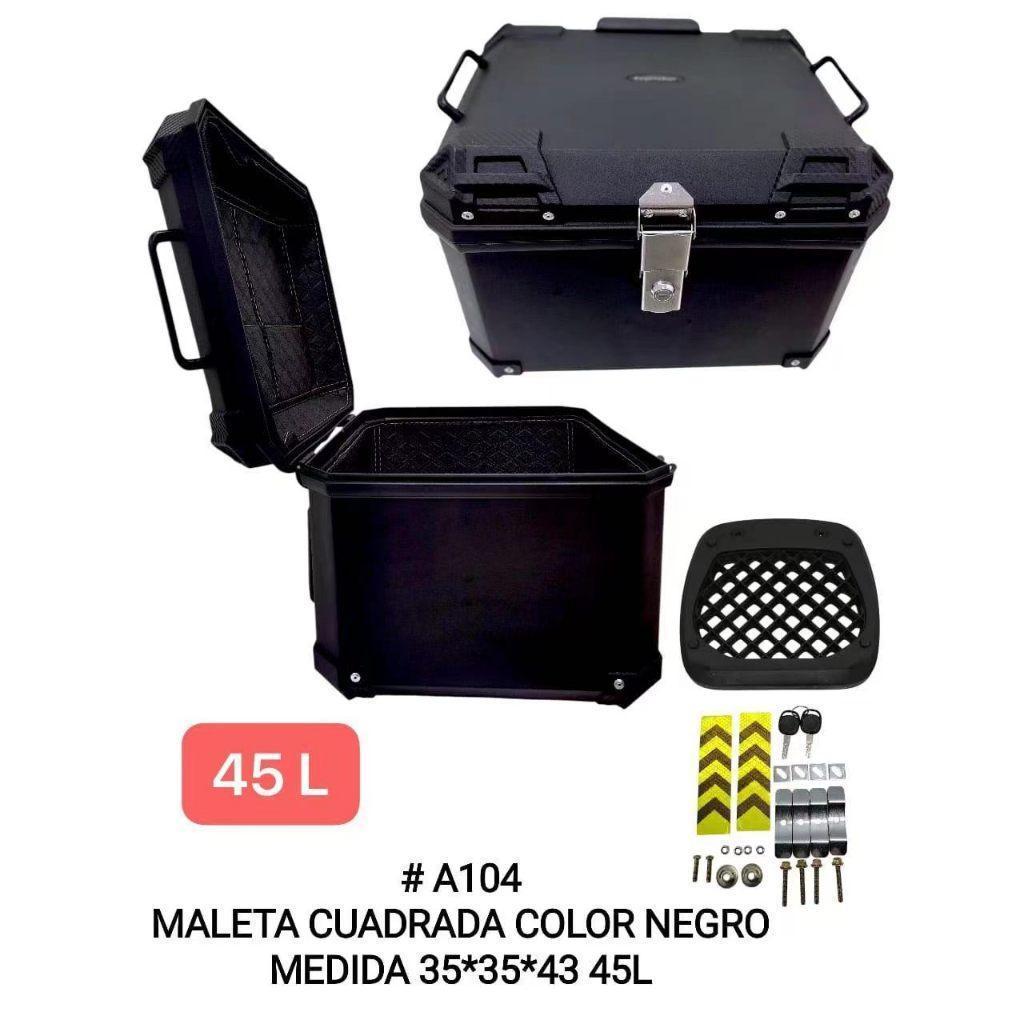 Bau Baú De Moto Quadrado 45L Plastico PP Baú Traseiro Para Motocicleta Mala