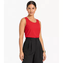 Regata Feminina Básica De Viscotorcion Endless Vermelho