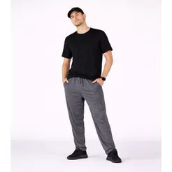 Calça Masculina Helanca Com Bolsos Rota Da Onda Cinza
