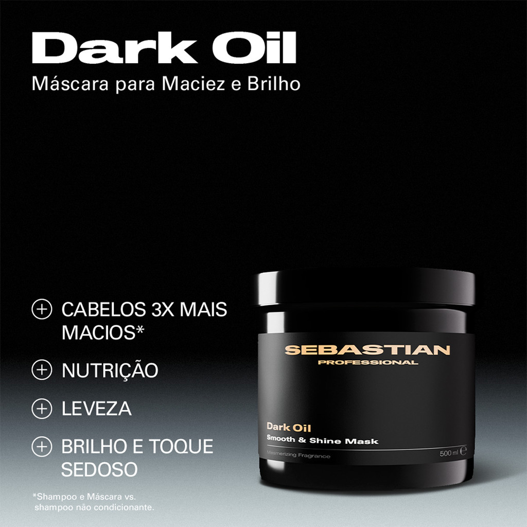 Kit Sebastian Professional Dark Oil - Shampoo Litro e Mask 500 (2 produtos) — imagem 2 de 2