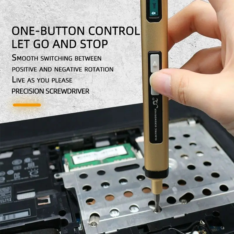 Parafusadeira Elétrica de Precisão Lectus LS-FR6033 Sem Fio 3,7V USB-C com 30 Bits e Estojo — imagem 2 de 2
