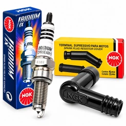 Vela Iridium + Cachimbo Pcx 150 2019-2023 / Cg 125 Fan 2009-2015 Ngk