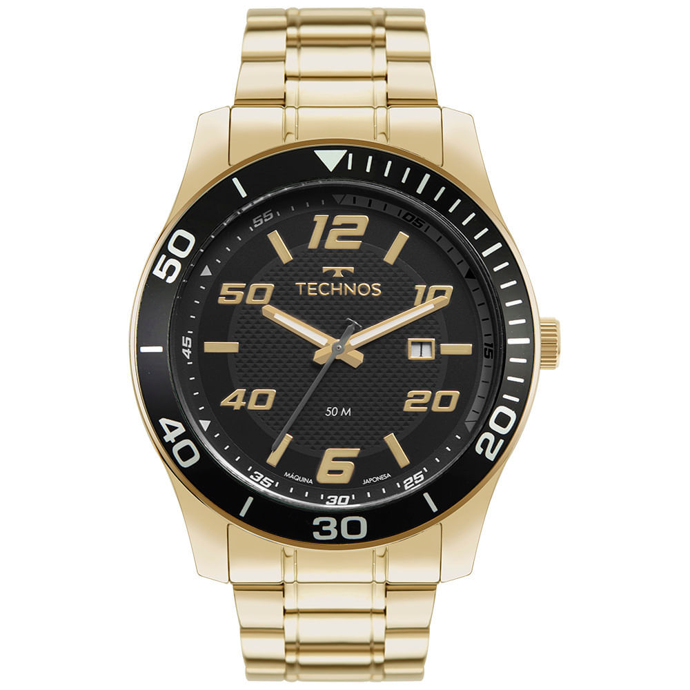 Relógio Technos Masculino Racer Dourado - 2115TWB/1P