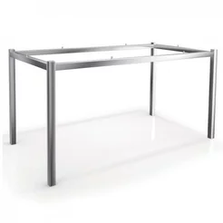 Base de Metal para Mesa de Jantar 148cm Reno Prata Cromado