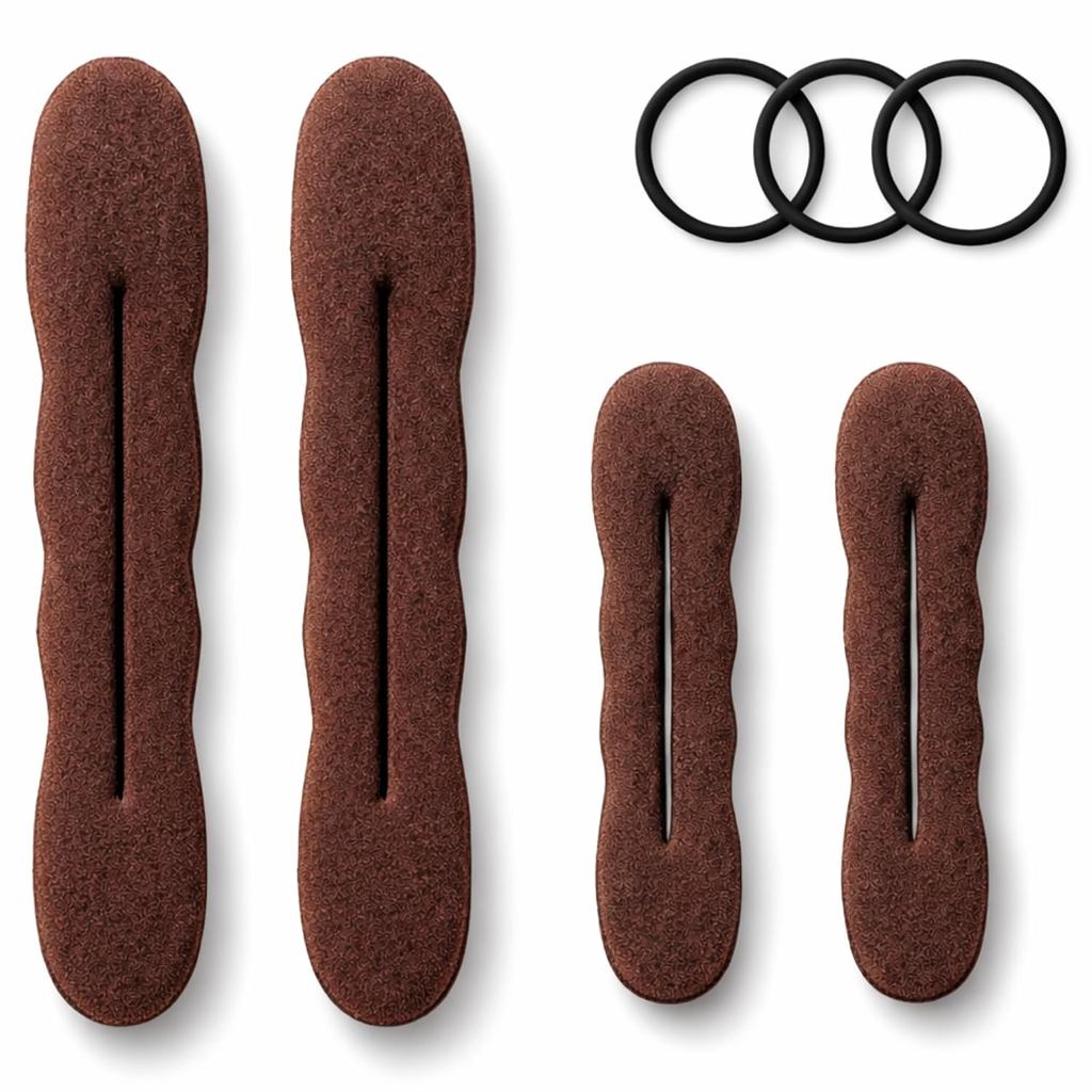 OP1W Styla, acessório para criar coques mágicos (2 unidades, 2 grandes), modelador de coque em espuma, acessórios para c