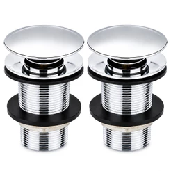2 Válvulas Ralo Click Up Luxo Inteligente Inox Para Cuba Pia