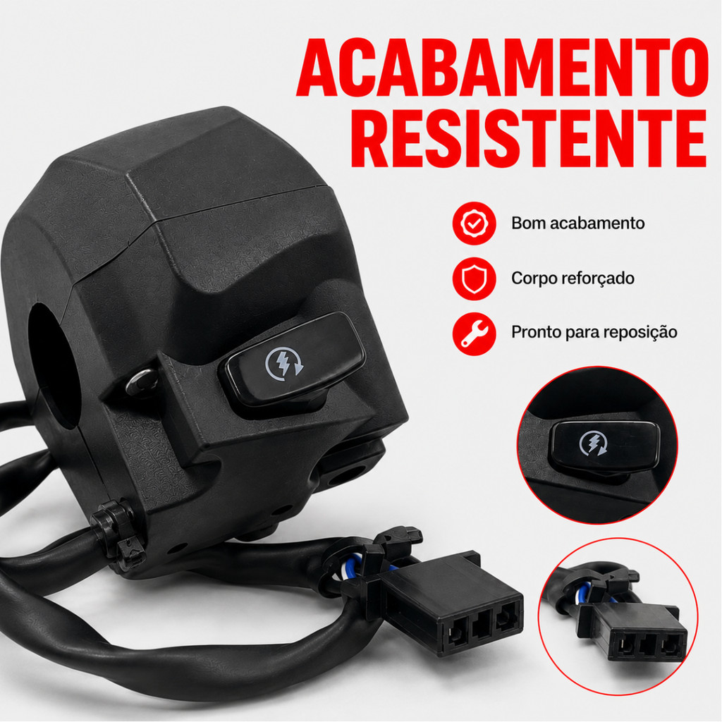 Punho Interruptor de Partida Fazer/Factor 150 2014 2023 — imagem 2 de 2