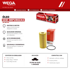 Filtro de Oleo VW Tiguan TSI Golf (G6) Jetta TSI Passat TSI – WEGA WOE624