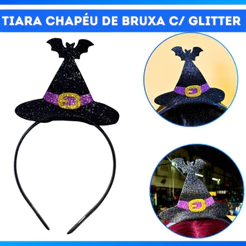 Tiara Chapeu de Bruxa para Festas Fantasia,Cosplay,Eventos,Carnaval e Halloween