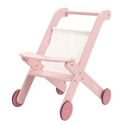 Brinquedo De Madeira Carrinho De Boneca Rosa Büp Baby