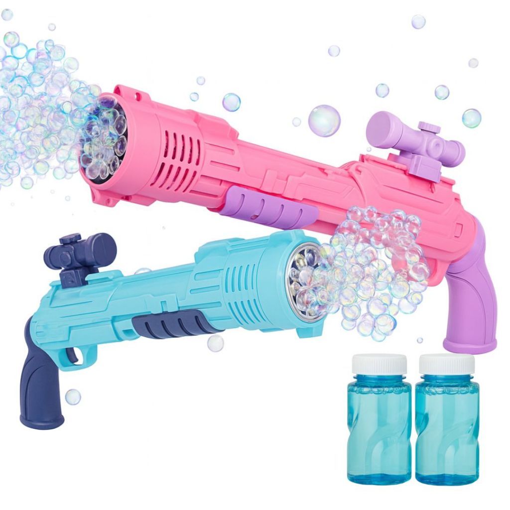 Lança Bolhas Arminha De Sabão Grande Com Led Infantil Criança +3 Anos Potente Elétrica Arminha Diversao Garantida