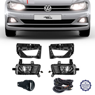Farol de Milha Volkswagen Polo 2018 a 2020 LED DRL Shocklight Auxiliar Neblina Botão Original Kit em Oferta na Shopee