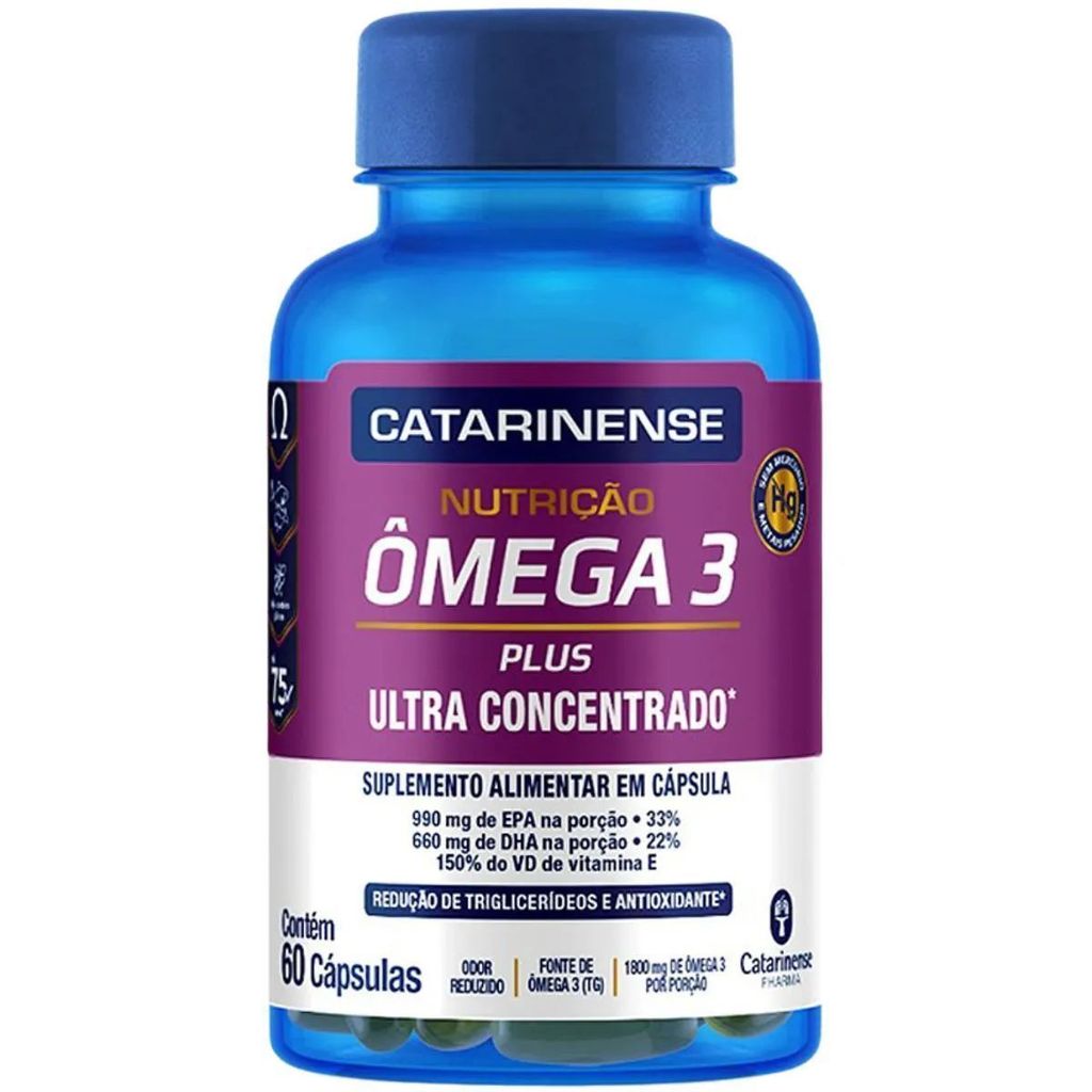 Ômega 3 Plus - 60 Cápsulas - Catarinense Nutrição em Oferta na Shopee