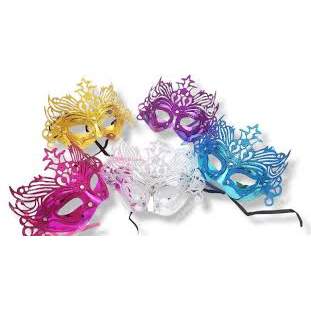 Máscara Veneza Metalizada c/Glitter