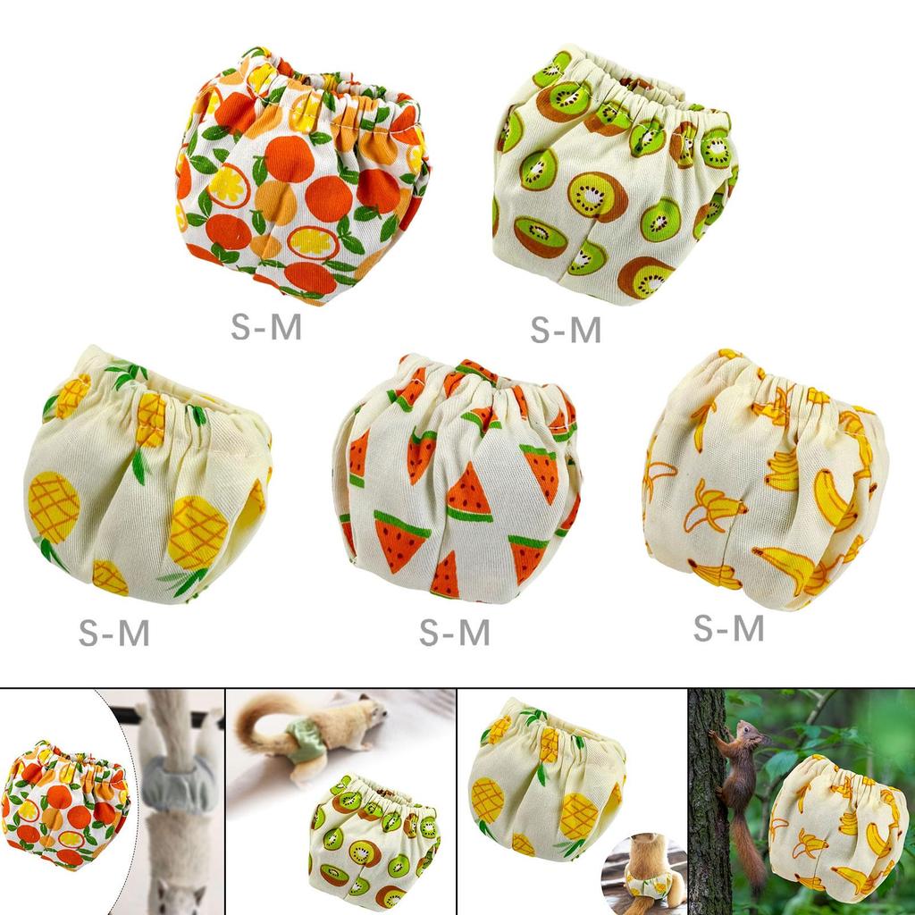 [reyalxaxg] Fraldas Para Esquilos , Porquinhos-Da-Índia , Roupas Laváveis Treinamento De Animais De Estimação , Reutiliz