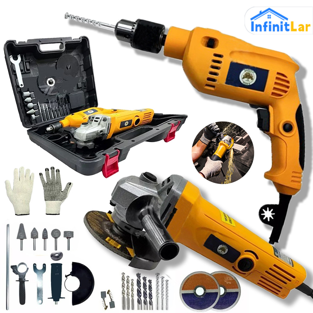 Kit de Ferramentas Shell SH (25 Peças) – Multifuncional para Cortar, Moer Parafusos e Trabalhos de Lixadeira