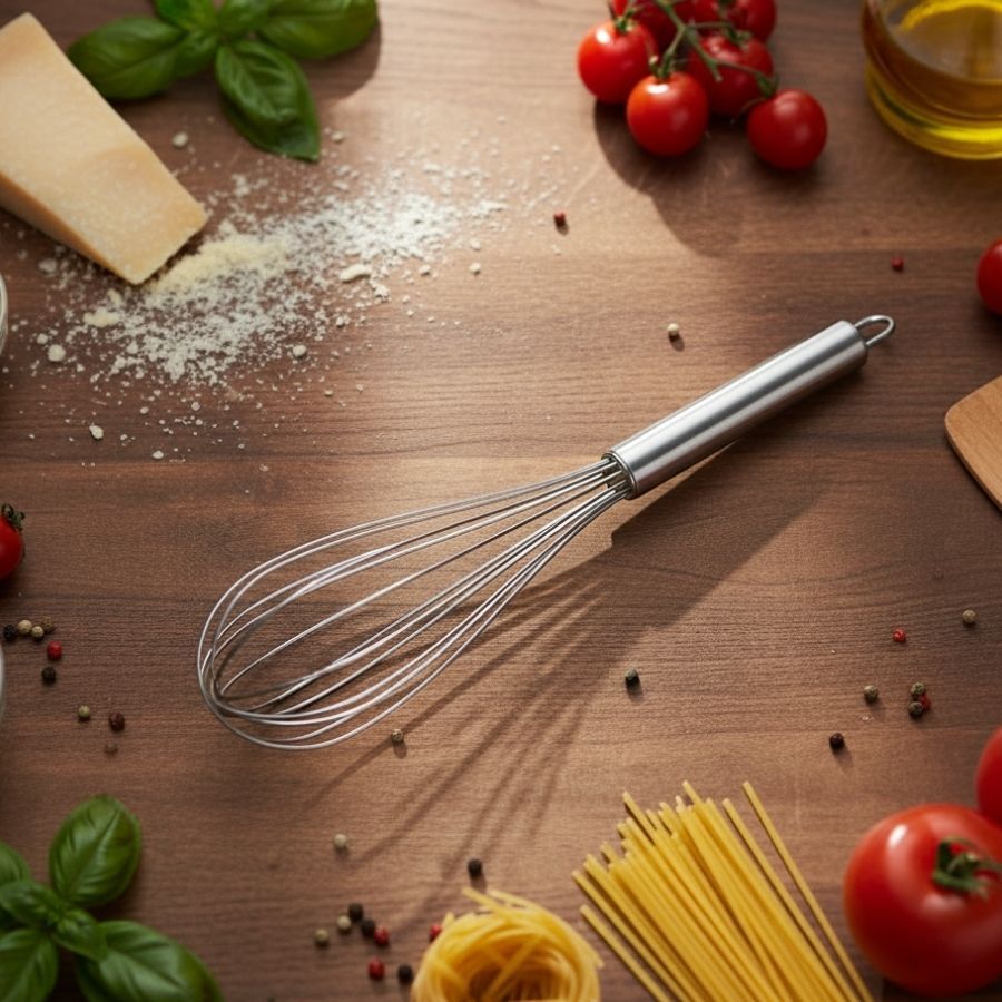 Fouet Batedor De Metal - Arame Flexível - 29cm - 1 unidade - Rizzo