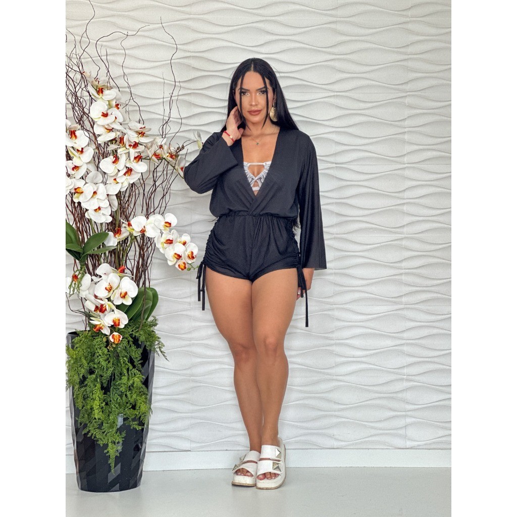 Saida De Praia Macaquinho Elastico Moda Verão Top Blog 2026