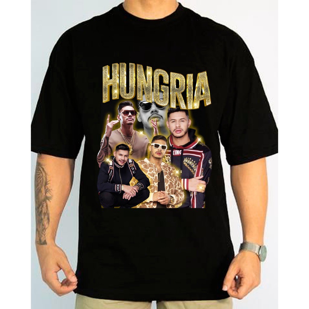 Camiseta Premium Hungria Hip Hop 100% Algodão Trap Cantor Novidade Do Hip Hop Oferta