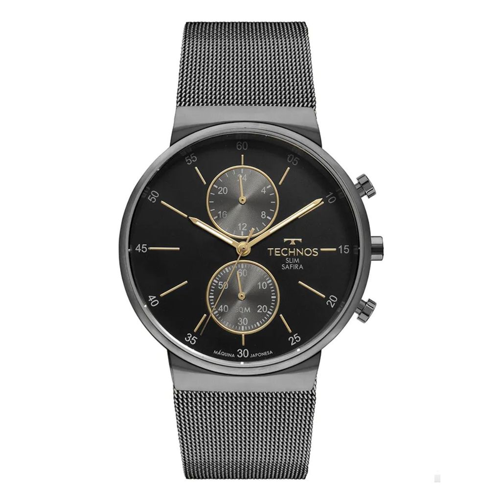 RELÓGIO TECHNOS MASCULINO SLIM GRAFITE VD36AC/1F