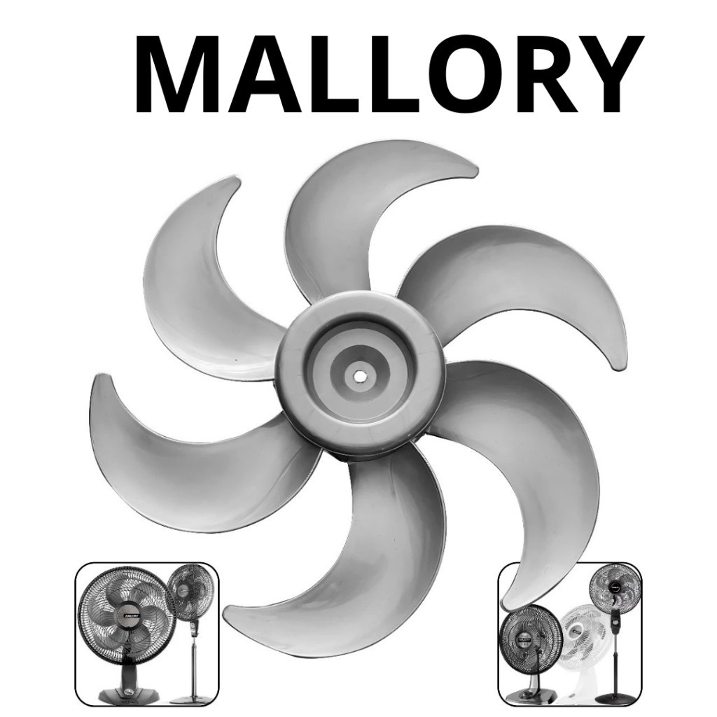 Hélice Mallory Ventilador Turbo Silêncio 6 Pás