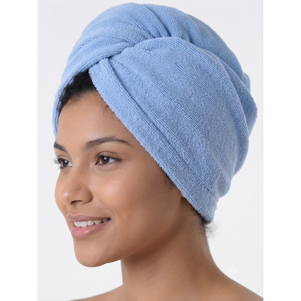 Toalha Touca Microfibra Grossa Para Secar Cabelo Pós Banho ENVIO IMEDIATO