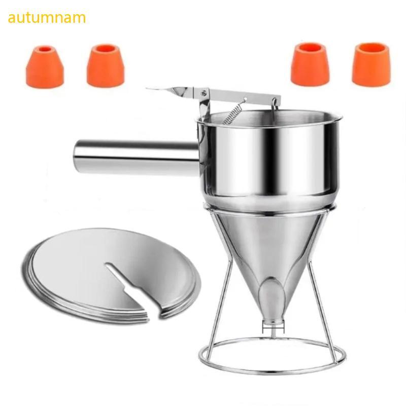 Funil Cônico Multiuso Aço Antiferrugem Autumnam 1200L Base Removível Para Pastelaria E Sobremesa