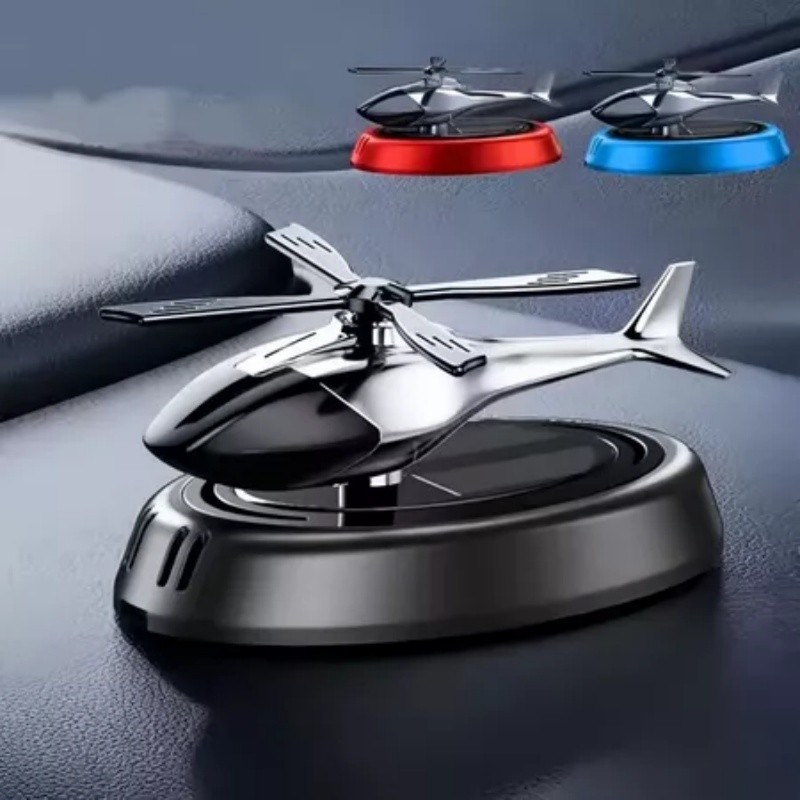 Car Air Freshener Scent Rotating Diffuser Solar Powered Helicopter