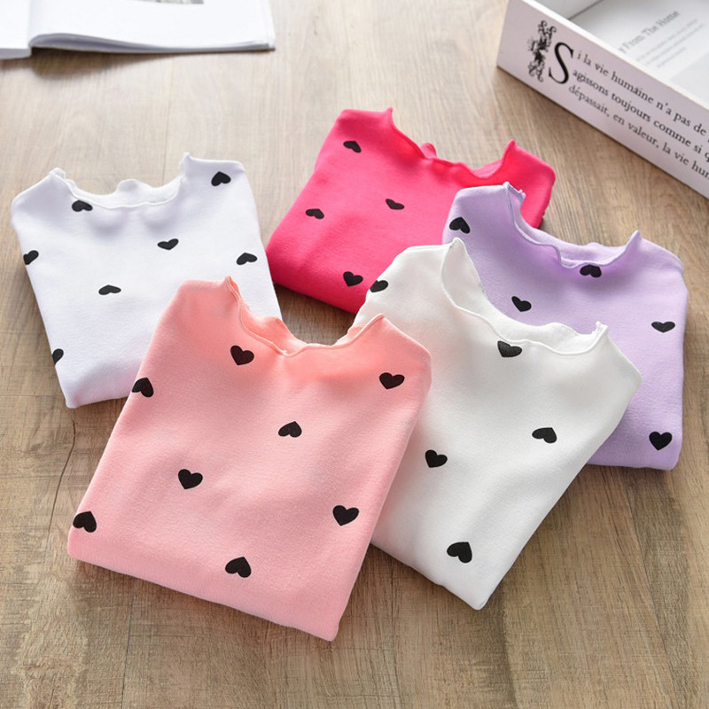Meninas camisas de fundo moda primavera outono 2026 novas crianças camisetas de manga comprida versão coreana inverno jo