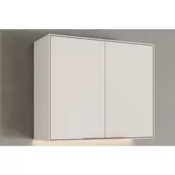 Armário Aéreo Cozinha Henn Fineze 2 Portas 80cm Areia