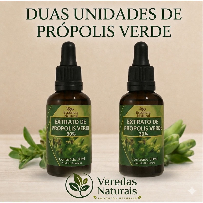 Extrato De Própolis Verde 30ml - 2Uni | Envio Imediato