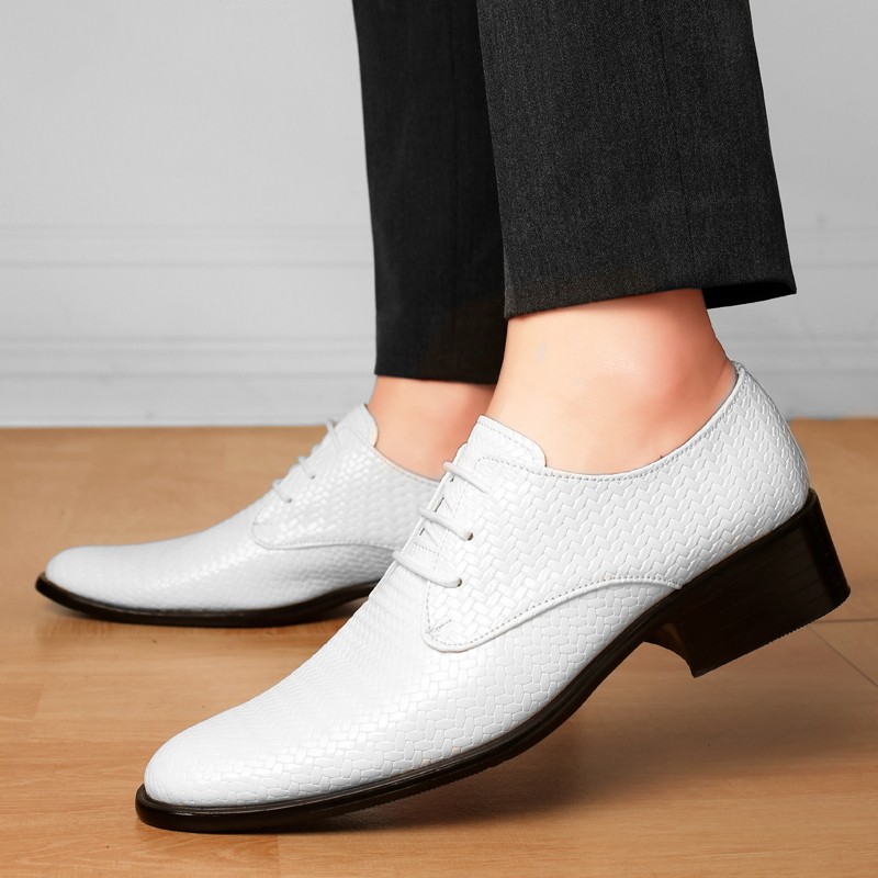 Sapatos de couro estilista de cabelo masculinos sapatos de couro de dedo apontado versão coreana sapatos masculinos de s