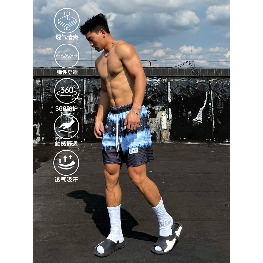 Satjdm Shorts originais calças de quarto americano três pontos onda série basquete treinamento esportes lazer Fitness na