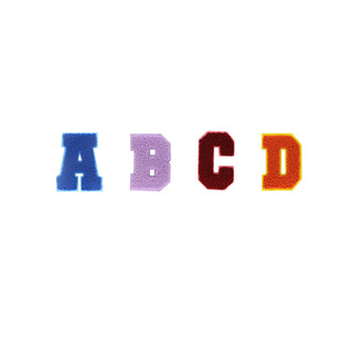 Letras em inglês bordado toalha bordado pano adesivos na moda nacional roupas bordados remendos DIY nome das crianças pa