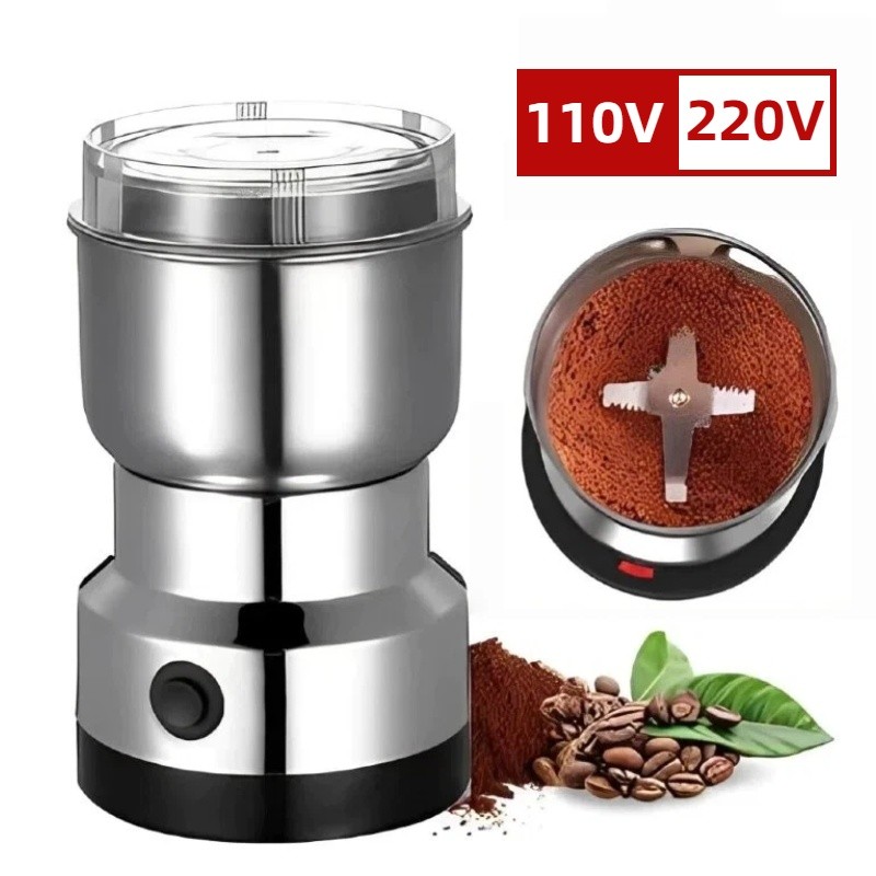 Moedor Elétrico de Café Bivolt 110/220V com 4 Lâminas de Aço para Grãos e Especiarias