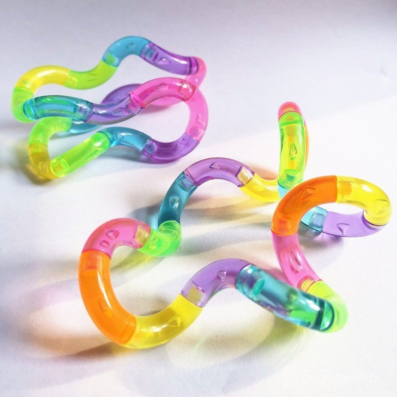 Corda Deformável Brinquedo Fidget Deformação Nó Pressão Alívio Do Estresse Brinquedos Rrainbow Cor Anti