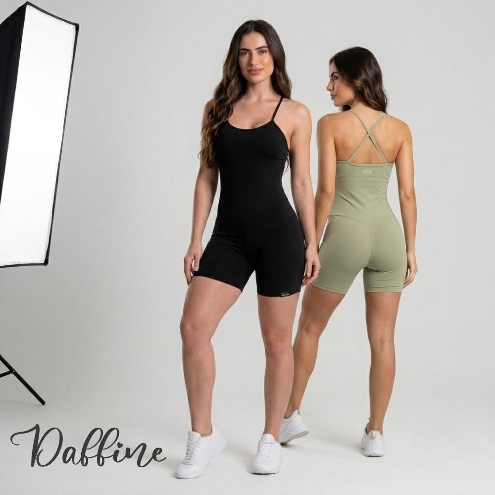 Kit 2 Macaquinho Feminino Academia Fitness Zero Transparência Treino Liso Confortável Adulto Gym