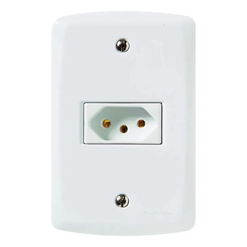 Conjunto 4x2 Tomada 20a Branco - Tramontina Lux