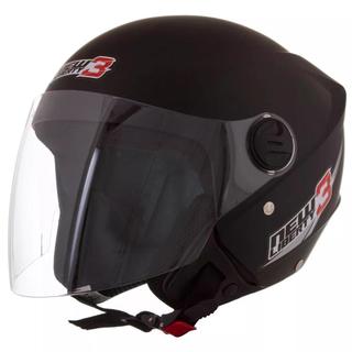 CAPACETE PRO TORK NEW LIBERTY THREE ABERTO FOSCO PRETO