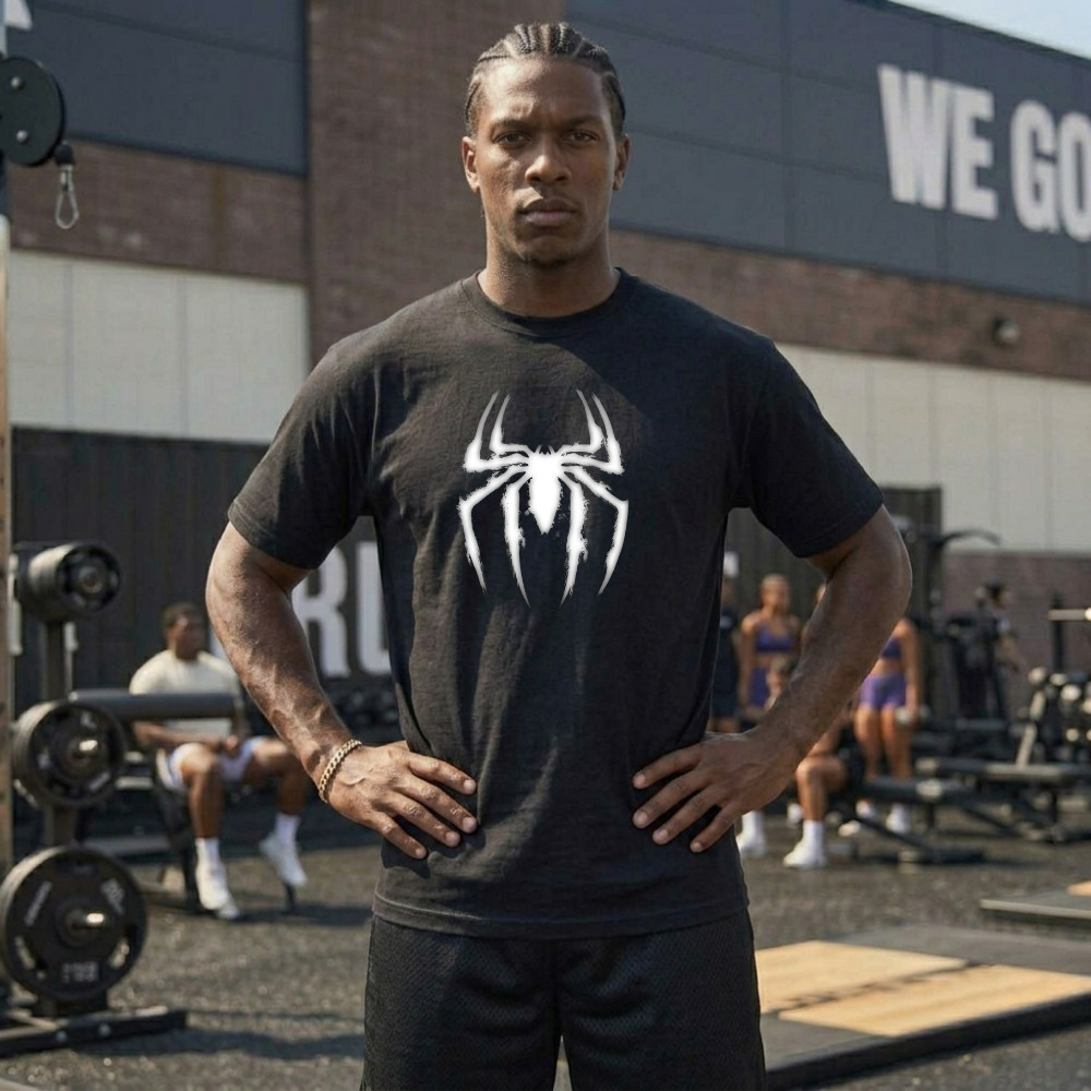 Camiseta Oversized Streetwear Masculina Estampada Aranha Filme Lançamento Para Dia a Dia Confortavel