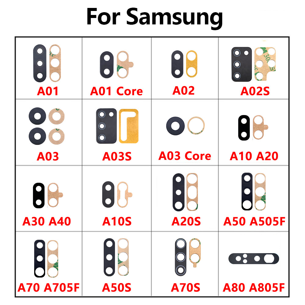 Nova Capa De Lente De Vidro Da Câmera Traseira Para Samsung A06 A03S A02S A01 A02 A03 A10 A20 A30 A40 A50 A70 A70S A80 A