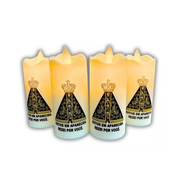 Velas Decoração  Led Eletrônica Led Nossa Senhora Aparecida ´á Pilha