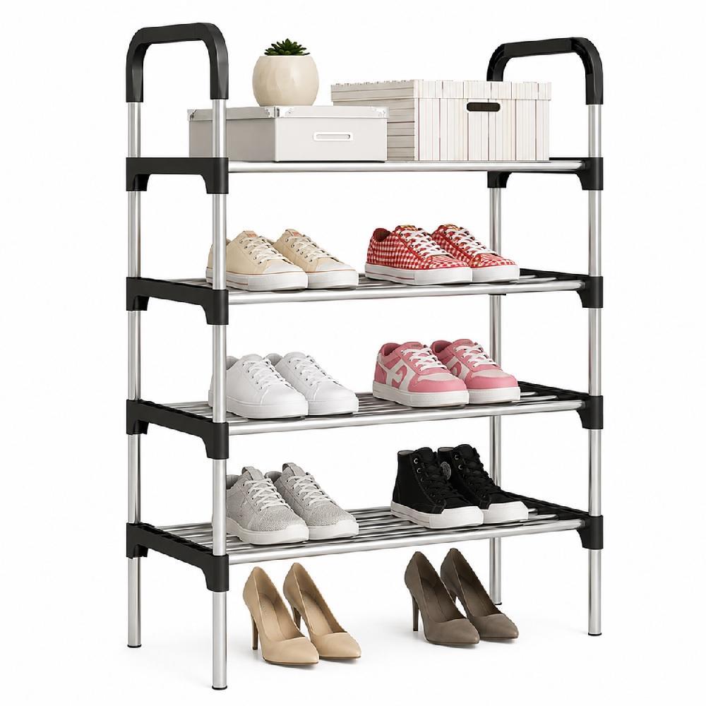 SAPATEIRA ORGANIZADORA 4 PRATELEIRAS MULTIUSO PARA SAPATOS BRINQUEDOS ESTANTE RACK PARA LAVANDERIA SUPORTE ATÉ 12 PARES